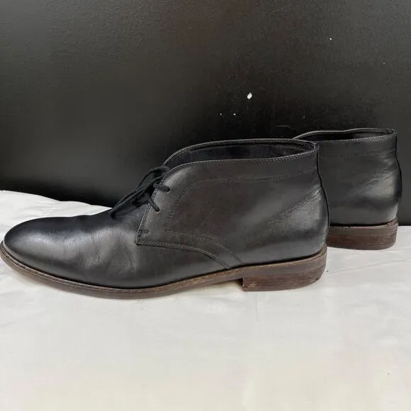 Moretti Black Label Glen Men's Black Leather Oxfords Size 12D SKU 6102