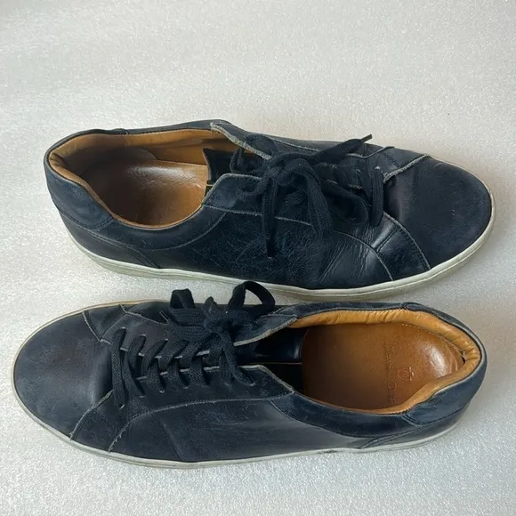 Mossimo Dutti Sneakers Navy 42 EU  9 US Men’s Luxury Napa Leather