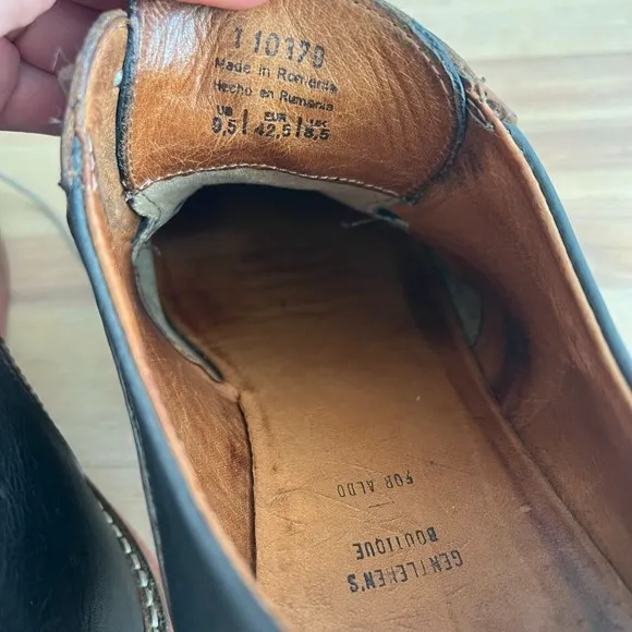 MR. B's Gentlemans Boutique for Aldo Leather Dress Shoes Mens Size 9.5