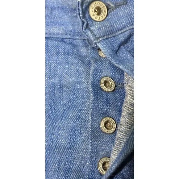 Naked &amp; Famous 12oz Japanese Denim Easy Guy Blue Storm Slub Mens Jeans 32x32 EUC