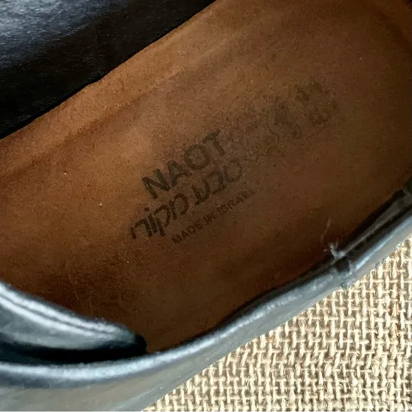 NAOT Men’s Chief Lace Up Dress Shoes Black Size 44 or US 11-11.5