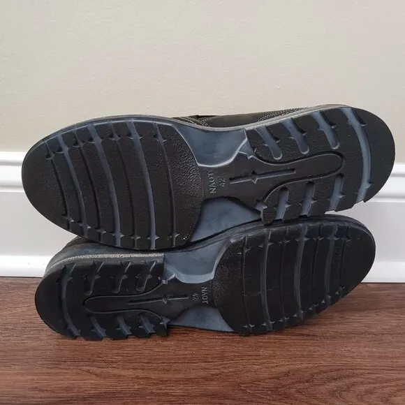 NAOT Mens Shoes sz 9-9.5 42 Black Nubuck Loafers Slip-ons Manyara Coal Oily