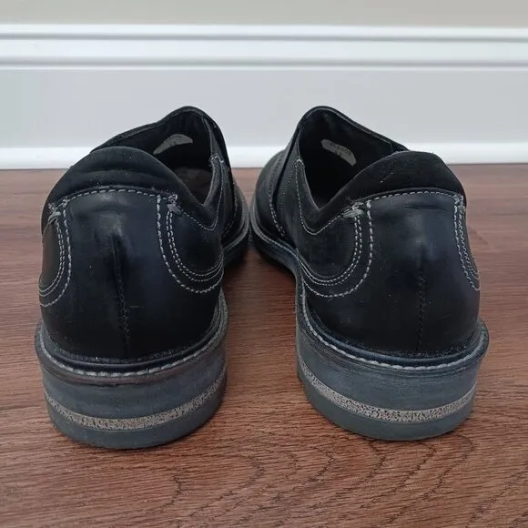 NAOT Mens Shoes sz 9-9.5 42 Black Nubuck Loafers Slip-ons Manyara Coal Oily