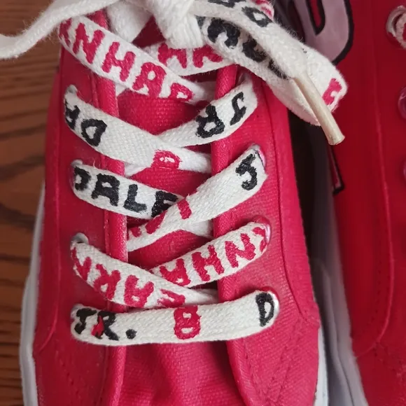Nascar Sneakers Dale Earnhart Racing Red Sz 9 Red Lace Unisex