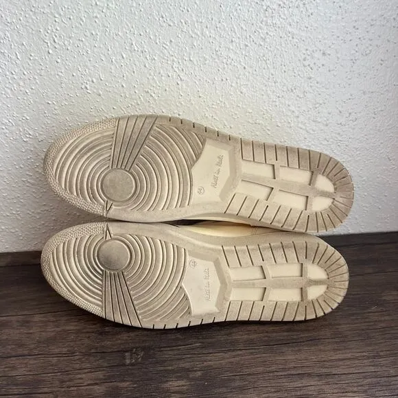 Nate’ in Itali Majorana Cream Green Suede Leather Casual Shoes Mens Size 44 / 11
