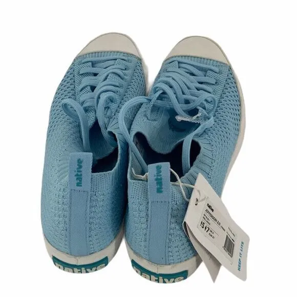 Native Jefferson 2.0 Liteknit Sky Blue Unisex Shoes Boys 5 Girls 7 Sneakers New