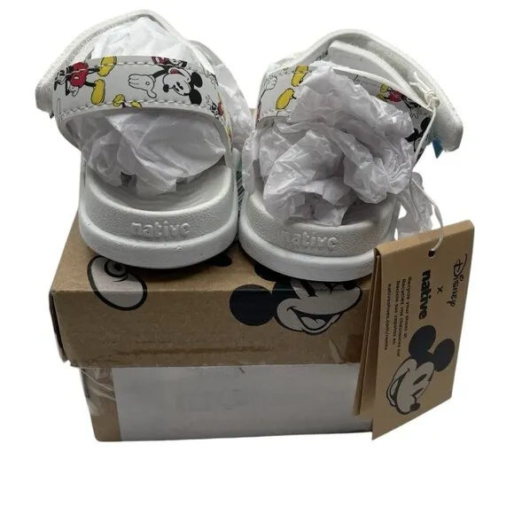 Native Sandals Kids Boys Girls Toddler Size 6 C Charley Disney Mickey Mouse