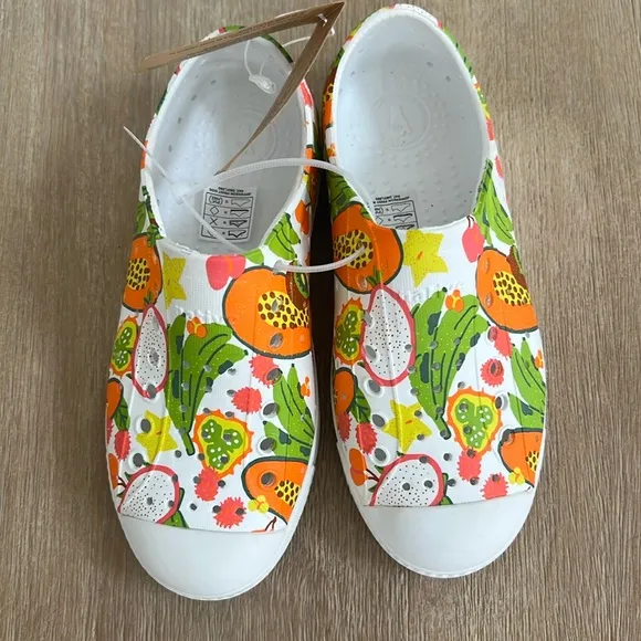 Native Shoes Jefferson Tropical Fruits Slip On Tennis Shoes Youth Child 13