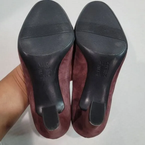 Naturalizer Gloria Burgundy Leather Pumps Size 4.5 M