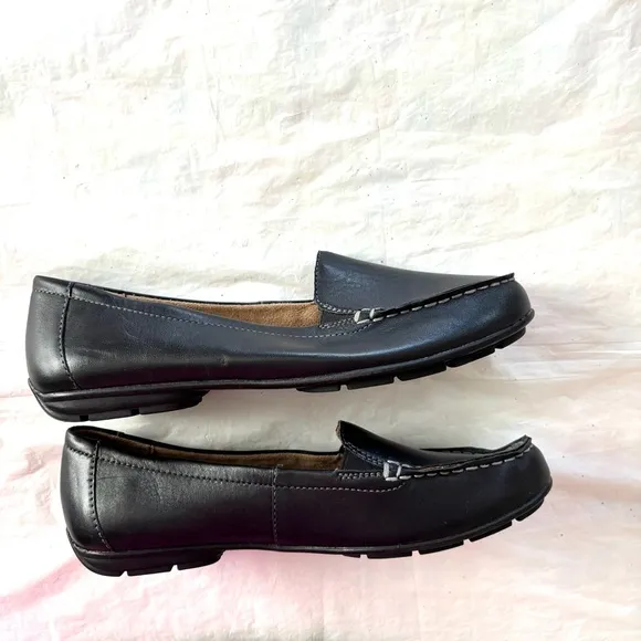 Naturalizer Kettle Black Leather Loafers SZ 9.5 Worn 1X Indoors