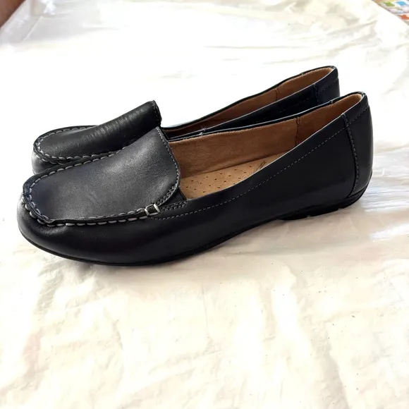 Naturalizer Kettle Black Leather Loafers SZ 9.5 Worn 1X Indoors