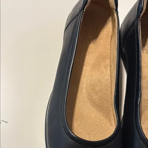 Naturalizer, size US 9M , (25cm) Black Leather Women's Flats , for woman