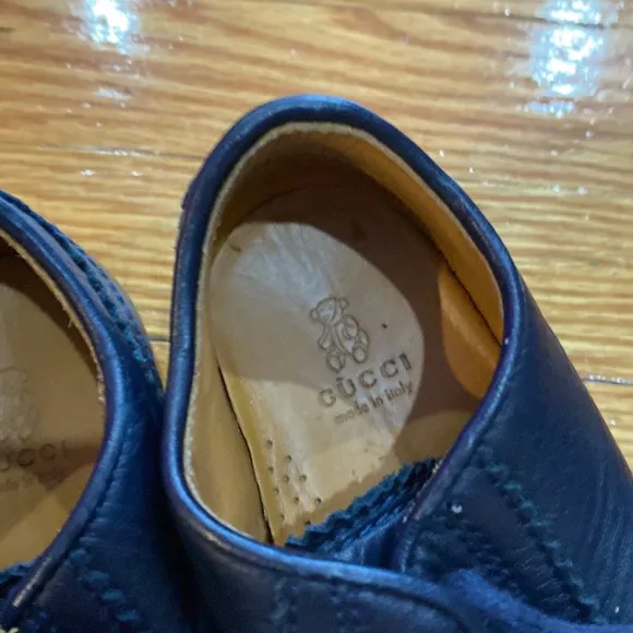 Navy Gucci dress shoes