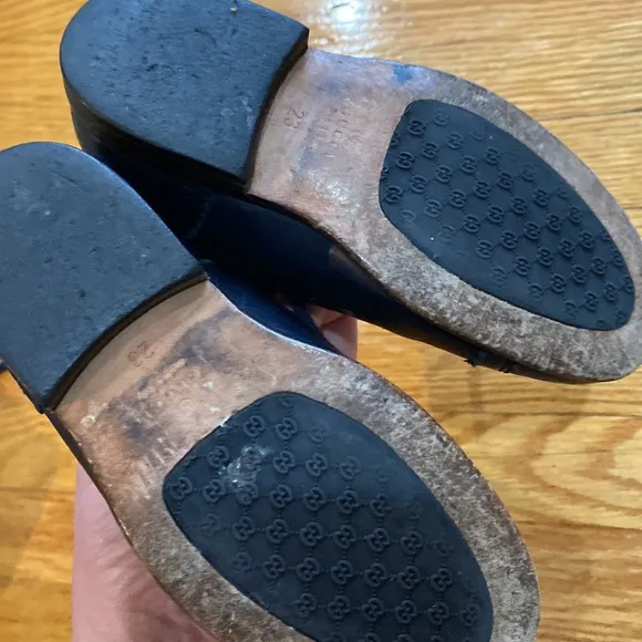 Navy Gucci dress shoes