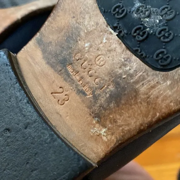 Navy Gucci dress shoes