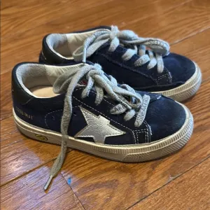 Navy suede toddler May sneaker Silver Star Golden Goose sz 25 / 8-8.5 Eu