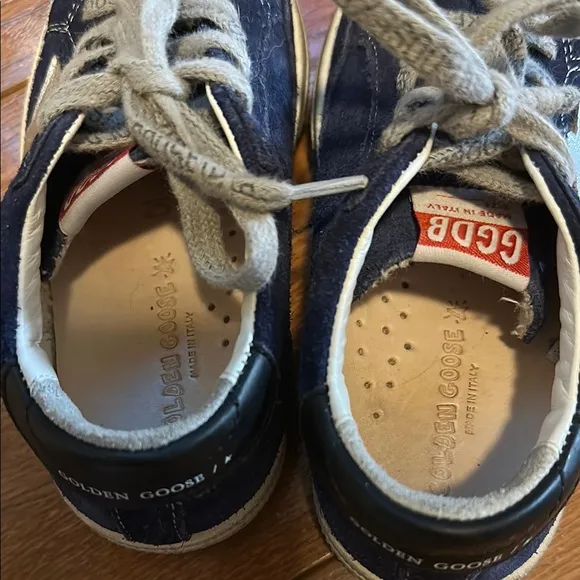 Navy suede toddler May sneaker Silver Star Golden Goose sz 25 / 8-8.5 Eu