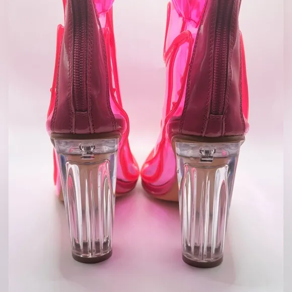 Neon Cowboys Pink LED Light-Up Boots