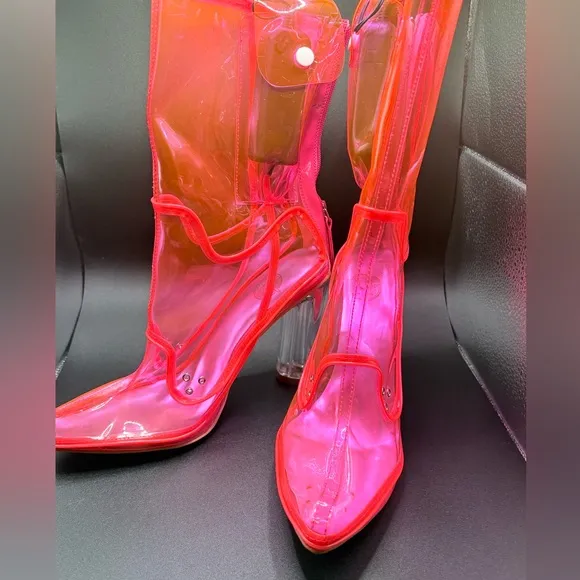Neon Cowboys Pink LED Light-Up Boots