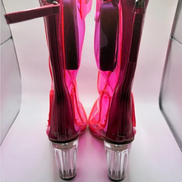 Neon Cowboys Pink LED Light-Up Boots