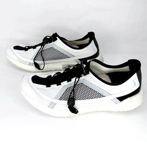 NEW Adidas by Stella McCartney Pulse Boost HD S Sneakers Size 9 White Black
