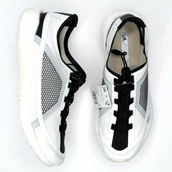 NEW Adidas by Stella McCartney Pulse Boost HD S Sneakers Size 9 White Black