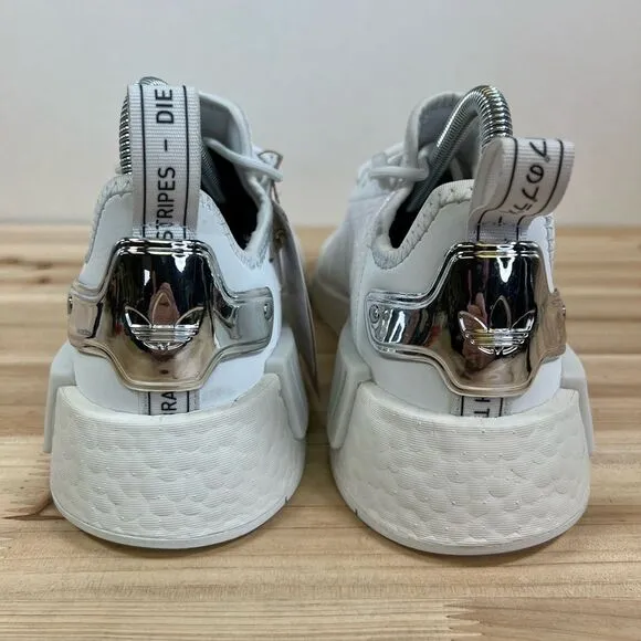 NEW Adidas NMD R1 running shoes womens 7 Velour Crystal White Silver