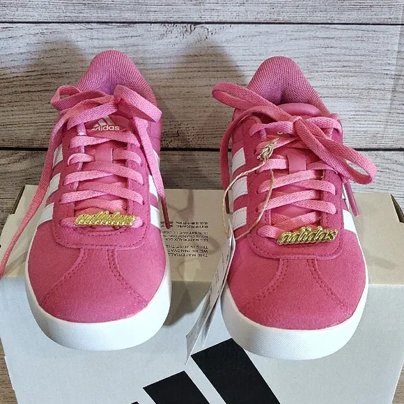 *New Adidas VL Court 3.0 K Pink Sneakers