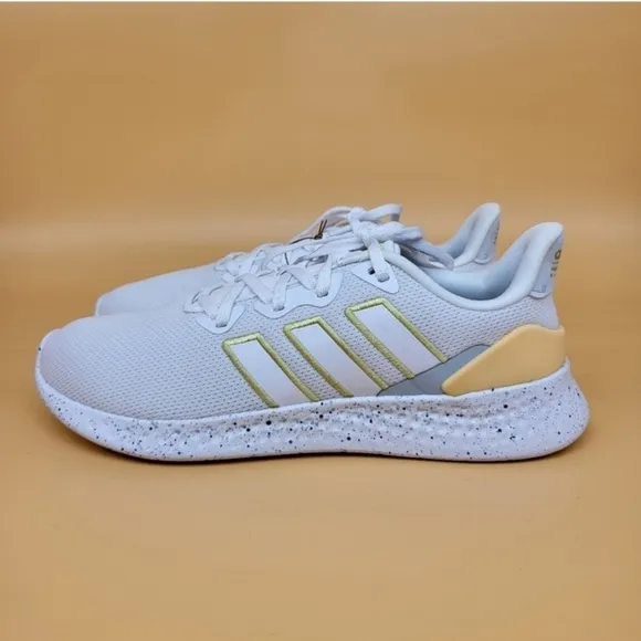 New Adidas Woman's Puremotion SE 'White Gold Metallic' Running Shoes Size 10