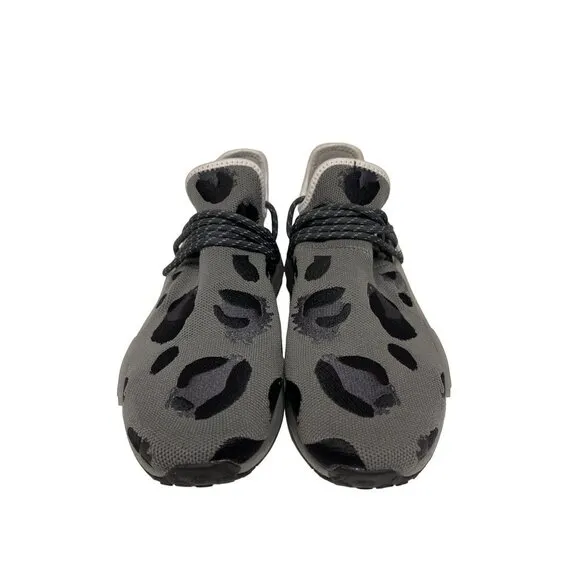 NEW! Adidas x Pharrell Williams Animal Print NMD Hu Grey Sneakers Shoes Men's 10