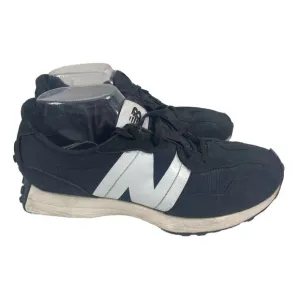 New Balance 327 Running Sneakers Kids US 6.5 Black White Leather Shoes GS327GS