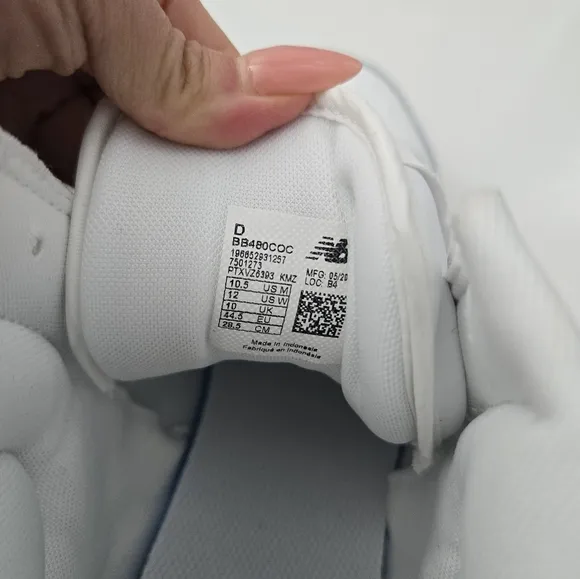 New Balance 480 High Top Sneakers. Unisex Men Size 10.5 Women 12. Triple White.