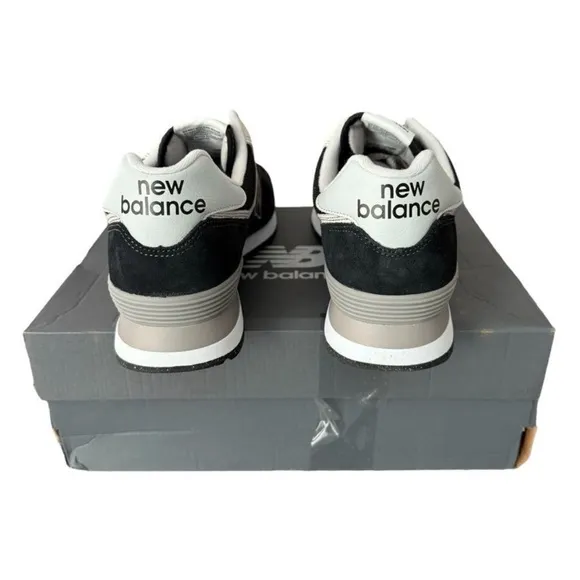 New Balance 574 Core Sneakers Shoes Men 11.5 Women 13 Black White