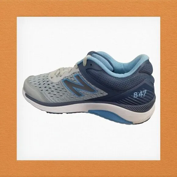New Balance 847 V4 WW847LG4 Womens Blue Grey Running Shoes‎ Size US 10.5 B