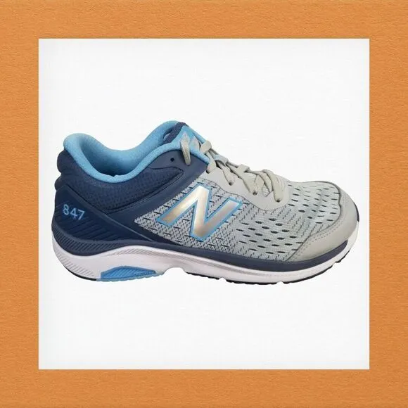 New Balance 847 V4 WW847LG4 Womens Blue Grey Running Shoes‎ Size US 10.5 B