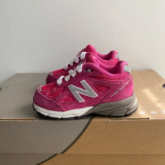 New Balance 990 Pink/White Toddler Sneakers- SZ 5 C