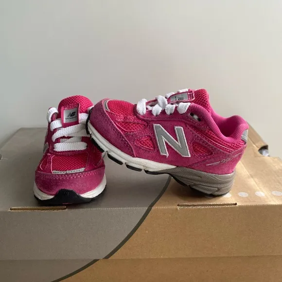 New Balance 990 Pink/White Toddler Sneakers- SZ 5 C