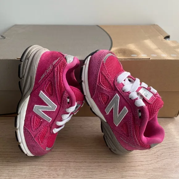 New Balance 990 Pink/White Toddler Sneakers- SZ 5 C