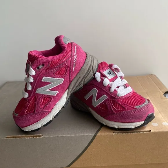 New Balance 990 Pink/White Toddler Sneakers- SZ 5 C