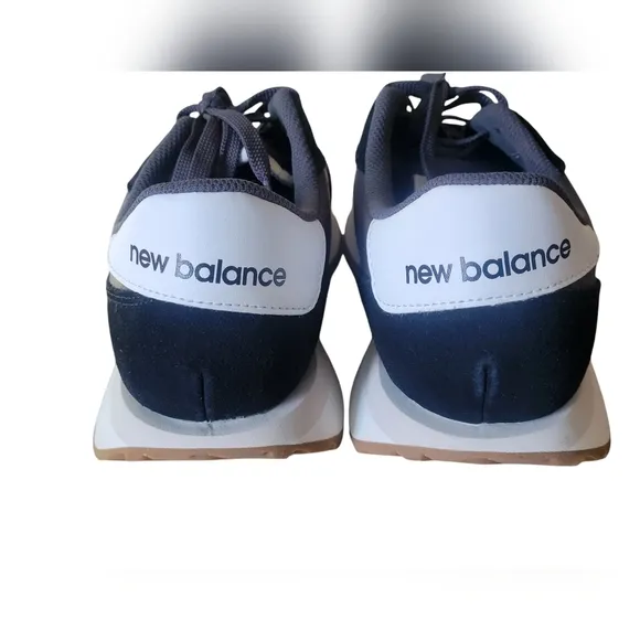 NEW BALANCE Black &amp; Gray 237  Nylon Suede SNEAKERS Athletic SHOES  11.5