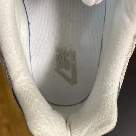 New Balance Cream and Blue Sneakers
