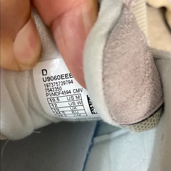 New Balance Cream and Blue Sneakers