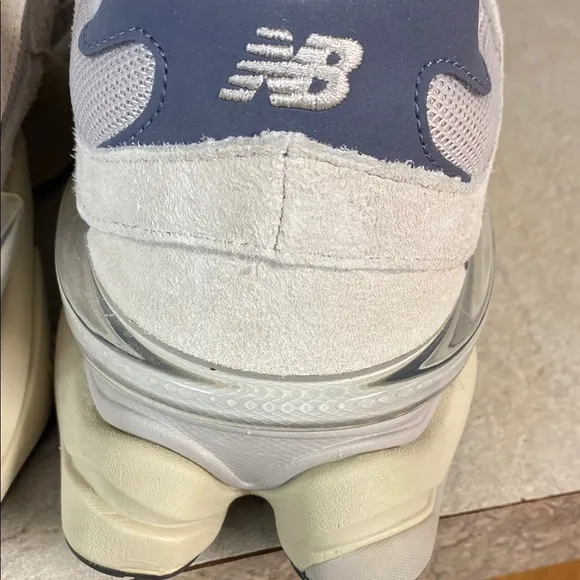 New Balance Cream and Blue Sneakers