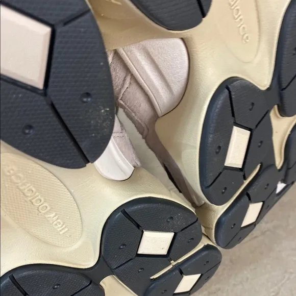 New Balance Cream and Blue Sneakers