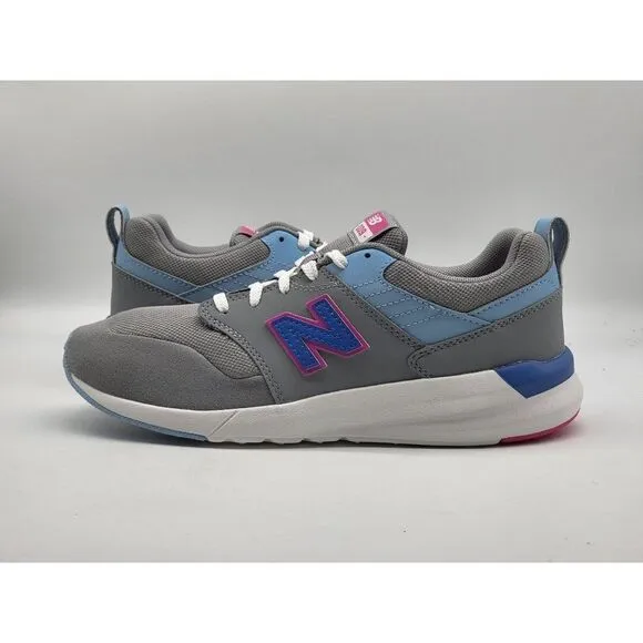 New Balance Kids 009 Gray Pink Blue Shoes Size 7