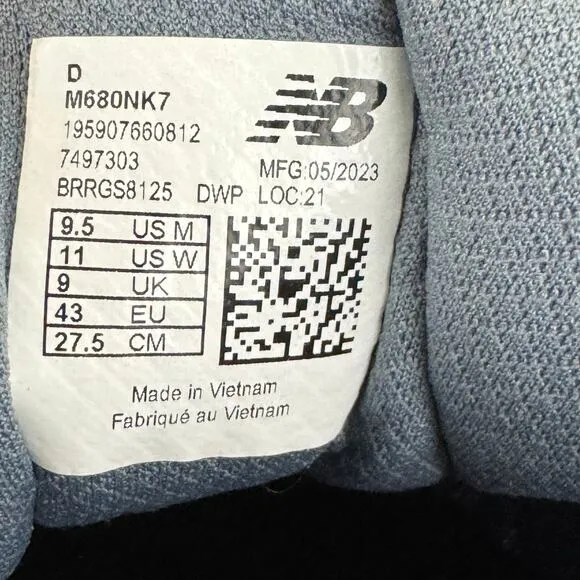 New Balance Shoes Men's Size 9.5 D Medium 680 V7 M680NK7 Running Sneakers