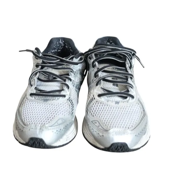 New Balance Silver and Black Running Shoes