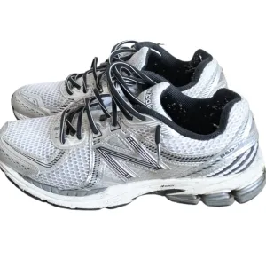 New Balance Silver and Black Running Shoes