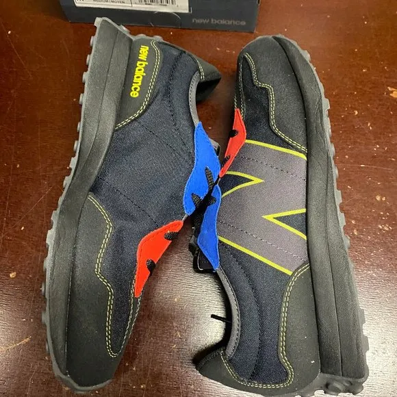 New Balance Unisex Kids Black 327 GS327BC1 Lace Up Sneaker Shoes Size US6 US6.5