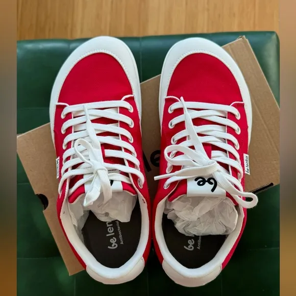 NEW Barefoot sneakers Be Lenka, red and white, size eu 40, us 9., unisex